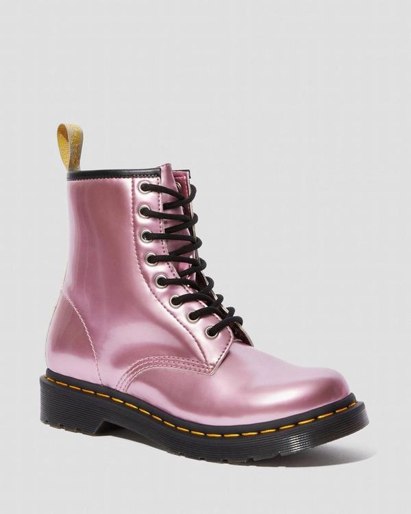 Dr Martens Dámské Kotníkové Boty Vegan 1460 Goldmix Růžové Zlaté, CZ-130986